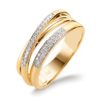 Bague Or jaune 18K Diamant 0.14 ct, w-si-606093