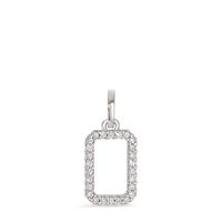 Pendentif Or blanc 18K Diamant 0.11 ct, w-si-606100