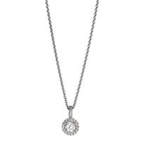 Collier Or blanc 18K Diamant 0.24 ct, w-si 40-42 cm-606104