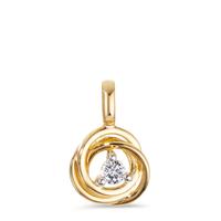 Pendentif Or jaune 18K Diamant 0.10 ct, w-si Ø9 mm-606106