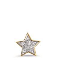 Pendentif Or jaune 18K Diamant 0.08 ct, w-si Étoile Ø10 mm-606120