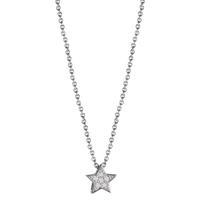 Collier Or blanc 18K Diamant 0.03 ct, w-si Étoile 40-42 cm-606122