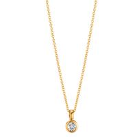 Collier Or jaune 18K Diamant 0.05 ct, w-si 40-42 cm-606132