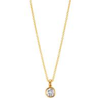 Collier Or jaune 18K Diamant 0.10 ct, w-si 40-42 cm-606134