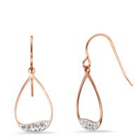 Pendant d'oreilles Acier inoxydable Cristal rosé PVD-606286