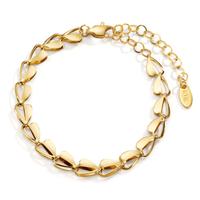 Bracelet Acier inoxydable jaune PVD Coeur 17-22 cm-606292