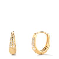 Créoles à charnières Argent Zircone jaune Plaqué or-606380