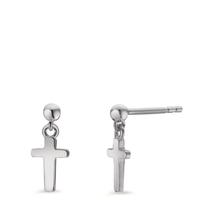 Pendant d'oreilles Argent Rhodié Croix-606384