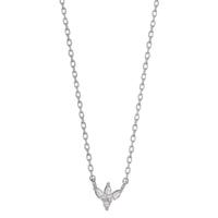 Collier Argent Zircone 4 Pierres Rhodié 38-42 cm-606441