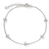 Bracelet Argent Zircone 15 Pierres Rhodié 16-19 cm-606460