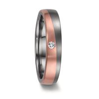 Alliance Tantale 999, Or rouge 18K Diamant 0.04 ct, w-si-606513