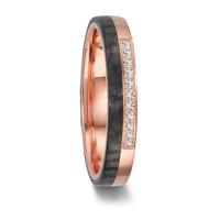 Alliance Or rouge 18K, Carbone Diamant 0.11 ct, 11 Pierres, w-si-606521