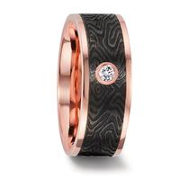 Alliance Or rouge 18K, Carbone Diamant 0.05 ct, w-si-606527