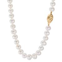 Collier 750/18 K Gelbgold Süsswasserzuchtperlen 8.5-9 mm 45 cm-606546