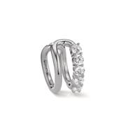 Ear cuff Argent Zircone 5 Pierres Rhodié Ø15 mm-606761