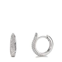 Créoles à charnières Argent Zircone Rhodié-606841