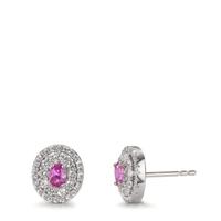 Clous d'oreilles Argent Zircone Rhodié-606842