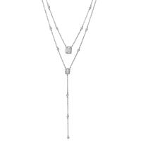 Collier Argent Zircone Rhodié 39-44 cm-606868