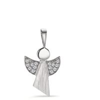 Pendentif Argent Zircone Rhodié Ange gardien-606944