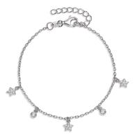 Bracelet Argent Zircone Rhodié Étoile 16-19 cm-606989