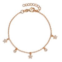 Bracelet Argent Zircone rosé Plaqué or Étoile 16-19 cm-606990