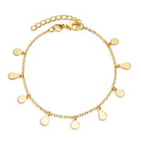 Bracelet Argent Zircone jaune Plaqué or 16-19 cm-606994