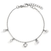 Bracelet Argent Rhodié Coeur 16-19 cm-606995