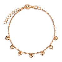 Bracelet Argent rosé Plaqué or Coeur 16-19 cm-607002