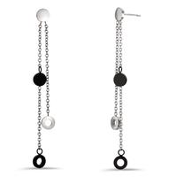 Pendant d'oreilles Acier inoxydable noir PVD-607019