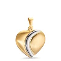 Pendentif Or jaune 9K Bicolore Coeur Ø17 mm-607036