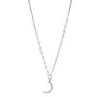 Collier Argent Rhodié Lune 39-43 cm-607117