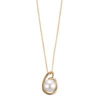 Collier Or jaune 14K perle d'eau douce, 8 mm 39-42 cm-607183