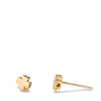Clous d'oreilles Or jaune 14K Feuille de Trèfle Ø4.5 mm-607191