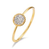 Bague Or jaune 18K Diamant 0.059 ct, w-si-607210