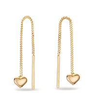 Durchziehohrhänger 375/9 K Gelbgold Herz Ø5.5 mm-607306