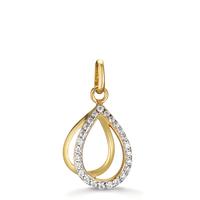 Pendentif Or jaune 9K Zircone-607318