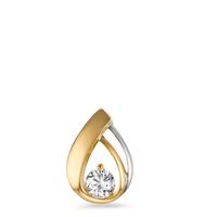 Pendentif Or jaune 9K Zircone Bicolore-607323