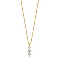 Collier Or jaune 9K Zircone 3 Pierres 42 cm-607327