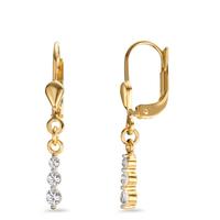 Pendant d'oreilles Or jaune 9K Zircone 6 Pierres-607329