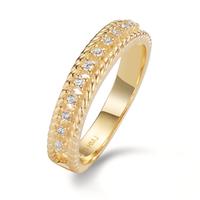 Bague Or jaune 9K Zircone 11 Pierres-607389