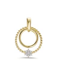 Pendentif Or jaune 9K Zircone 7 Pierres Ø12.5 mm-607391