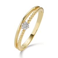 Bague Or jaune 9K Zircone 7 Pierres-607392