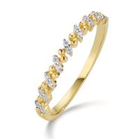 Bague Or jaune 9K Zircone 18 Pierres-607395