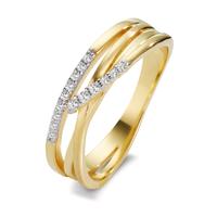 Bague Or jaune 9K Zircone 15 Pierres-607402