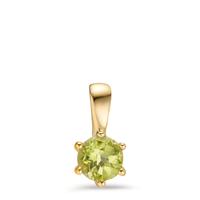 Pendentif Or jaune 9K Péridot Ø5.5 mm-607409