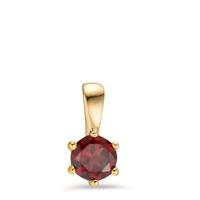 Pendentif Or jaune 9K Grenat Ø5.5 mm-607411