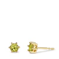 Clous d'oreilles Or jaune 9K Péridot 2 Pierres Ø5 mm-607412
