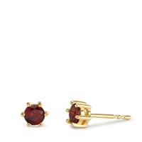 Clous d'oreilles Or jaune 9K Grenat 2 Pierres-607414