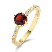 Bague Or jaune 9K Grenat, Zircone 10 Pierres-607417