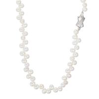 Collier Or blanc 18K perle d'eau douce 46 cm-607432